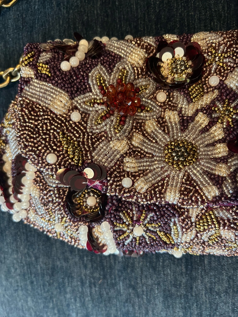 NWT Beaded Floral Bag - Picture 4 of 5